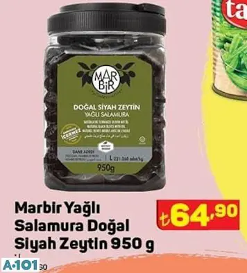 MARBİR YAĞLI SALAMURA SİYAH ZEYTİN MARBİR YAĞLI SALAMURA SİYAH ZEYTİN